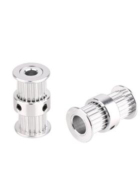 3D打印机配件2GT同步带 S2M双头连体皮带轮 滑轮20齿mxl6mm10mm