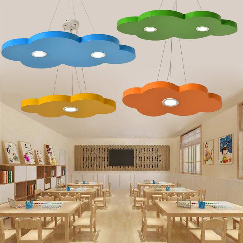 云朵灯吊灯早教室培训机构大厅走廊舞蹈教室造型灯幼儿园创意吊灯图片