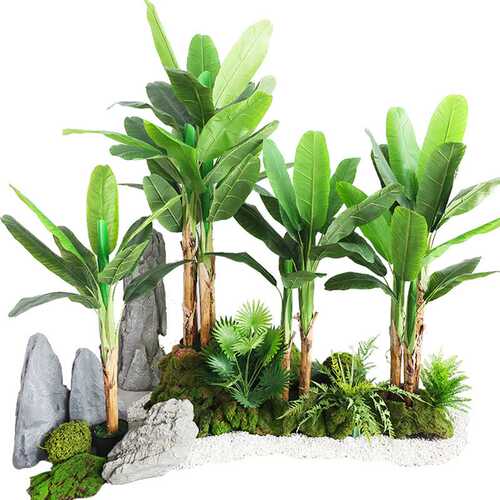新款大型仿真大叶芭蕉树装饰仿生绿植室内造景观高端植物假树摆件