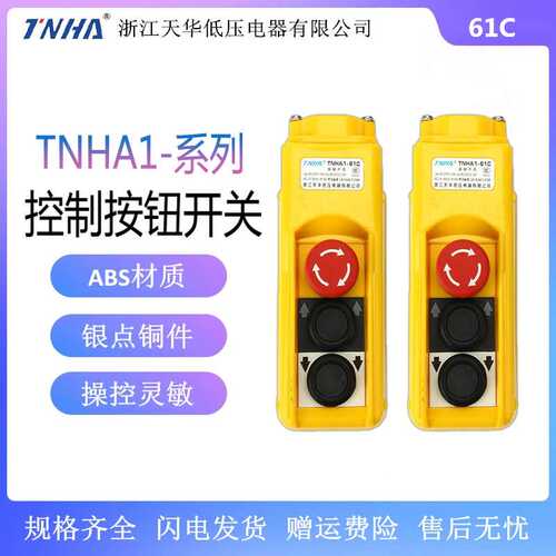 TNHA1-61C 61CS 防雨起重机按钮控制手柄COB带急停双速行车开关
