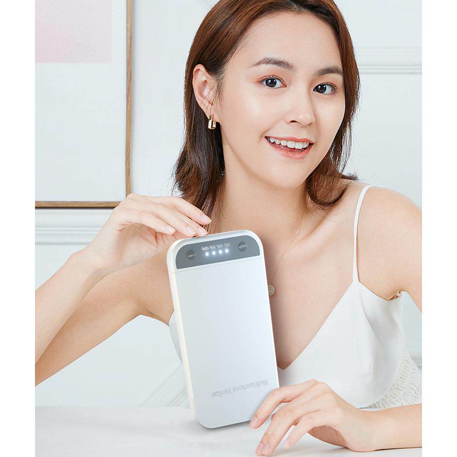 新款多功能手机消毒器UV紫外线灯管便携杀菌灭菌盒无线充跨境现货