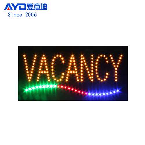 LED指示牌标识ABS发光字吊挂广告牌定制LED VACANCY SIGN 24x48cm