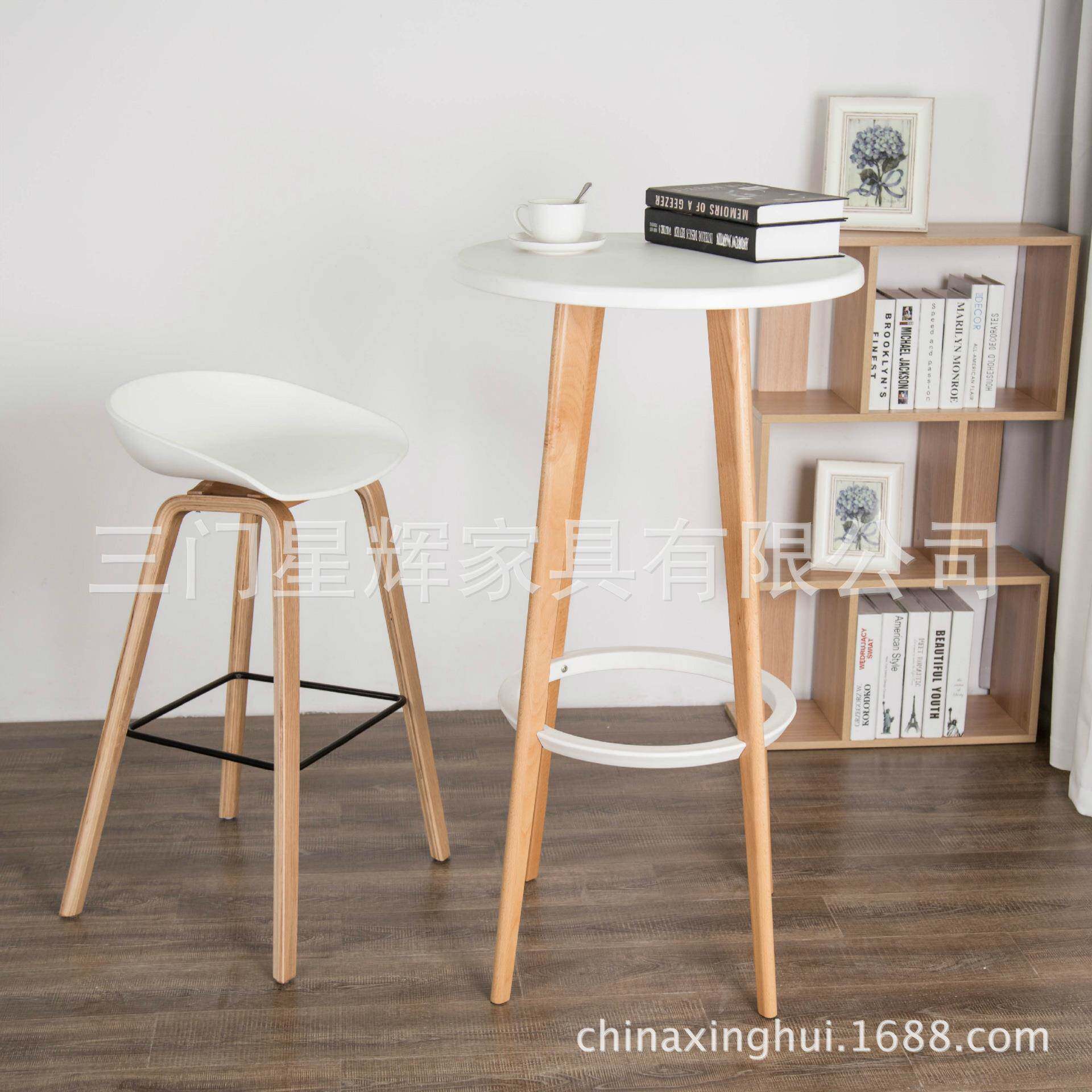 吧台椅北欧实木酒吧椅高脚椅高脚凳吧椅吧台凳吧凳前台椅