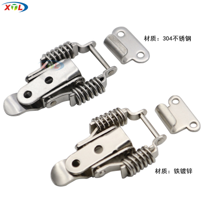 J108弹簧压力锁兴泰力连接扣锁扣箱包扣铁镀锌工具箱木箱鸭舌扣