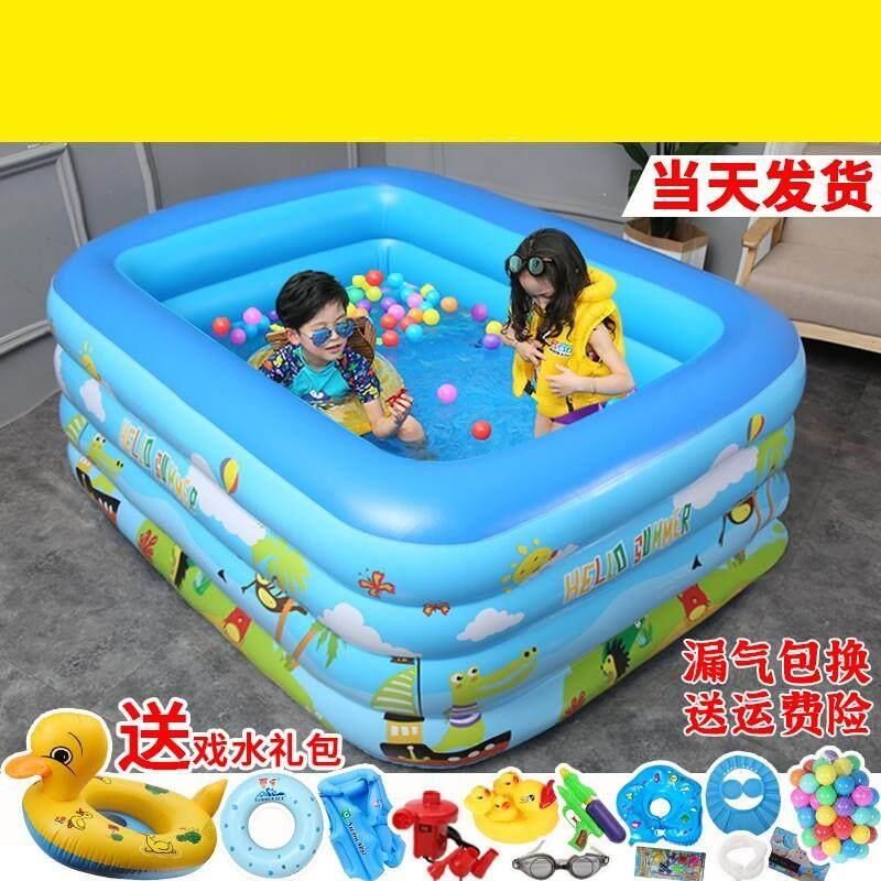 新款宝宝在家游泳婴儿游泳圈桶泡澡桶保暖小朋友游泳池充气水池小