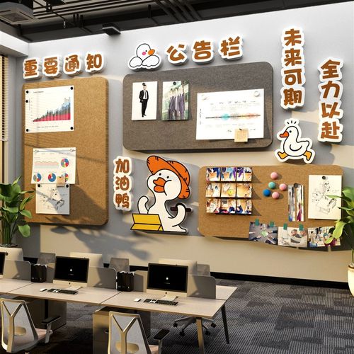 员工风采公告栏展示板办室司墙面装饰毛毡贴企业文化X照片氛围布 - 封面
