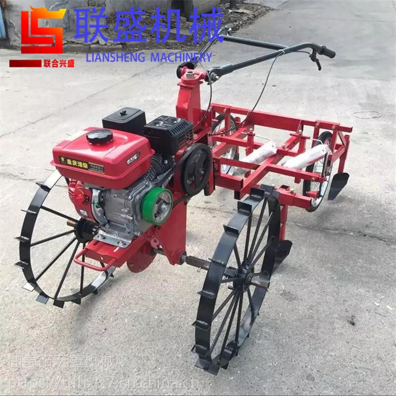家用盖膜机 手推汽油o覆膜机 农用多功能自走式花生薄膜覆盖机