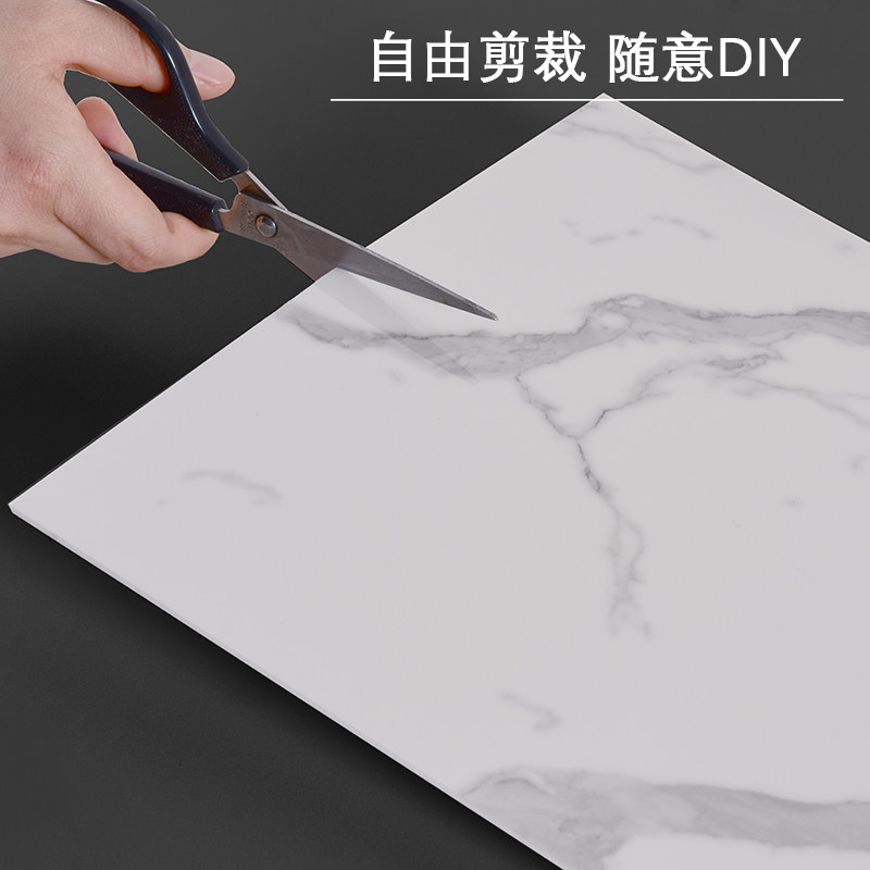 仿瓷砖大理石墙贴PVC铝塑板装饰背景墙防水防潮壁纸自粘墙板贴纸
