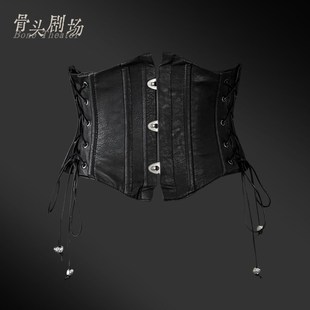 囚鸟旅店现货腰封收腹束腰封宫廷pu皮显瘦大尺码暗黑lolita