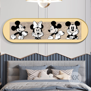 儿童房墙面装饰画男孩女孩卡通墙壁房间卧室壁画现代简约床头挂画