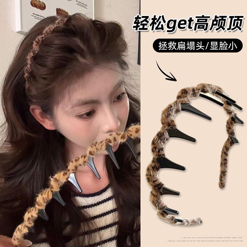 【下单立减50】202p4新款波浪发箍女高颅顶洗脸带齿发卡防滑刘海