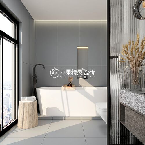600x1200素色简约通体瓷砖哑光亮光微水泥客厅卫生间地砖防滑耐磨