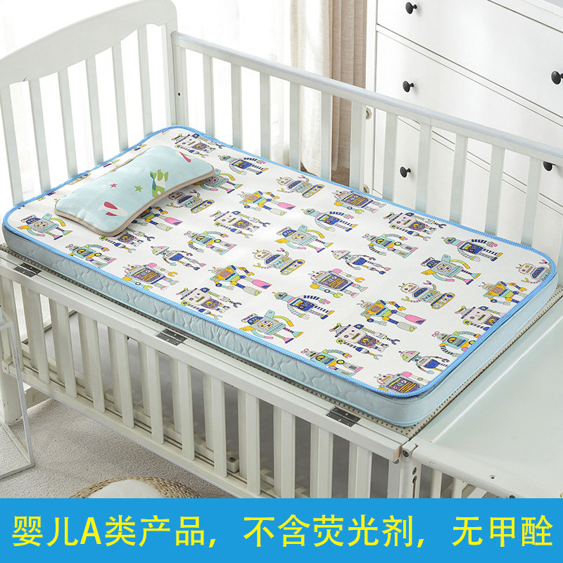 婴儿凉席婴儿床隔尿凉席宝宝亚麻防水透气新生儿隔尿凉席苎麻凉席