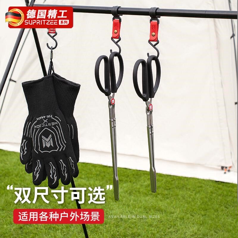 火钳家用烧火围炉煮茶不锈钢碳夹露营烧烤工具食品炭火夹子拾物器