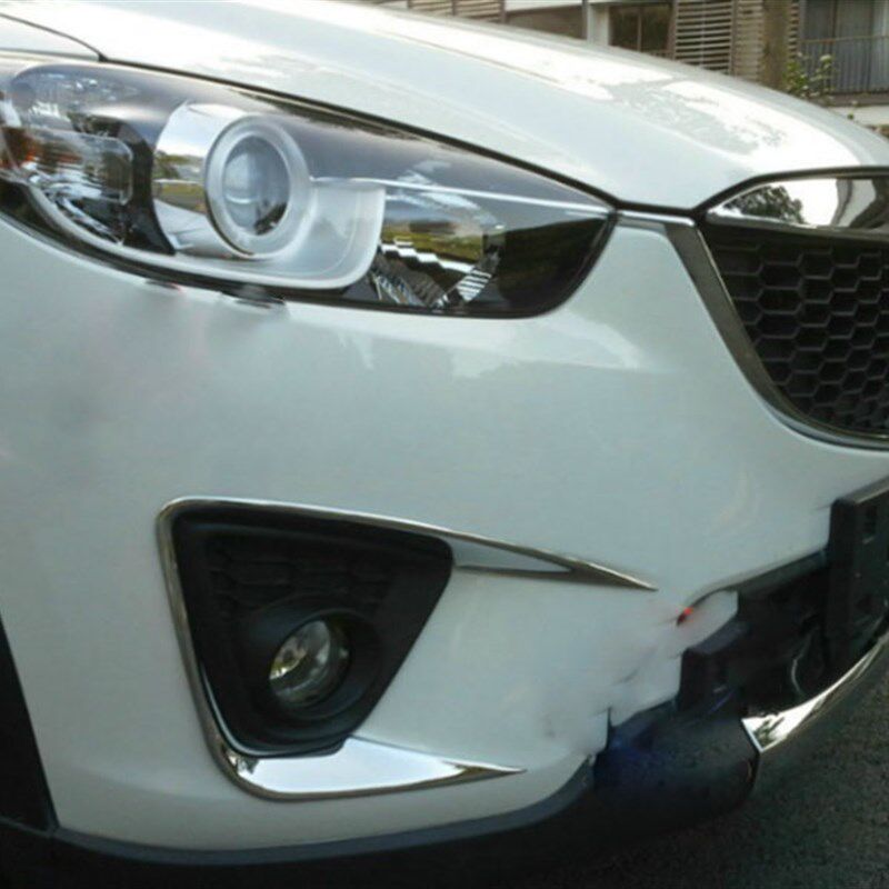 13-16款CX-5前雾灯罩 前大灯框亮条 马自M达CX-5后雾灯装饰罩改装
