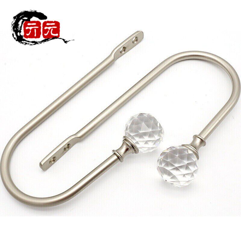 窗帘挂钩墙钩壁钩简约U型窗帘扣绑带勾窗帘夹钩子无需挂球金黄一