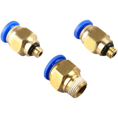 4mm气管接头4个管子接头PC4-02 pu风管直通三通螺纹快速接头变径