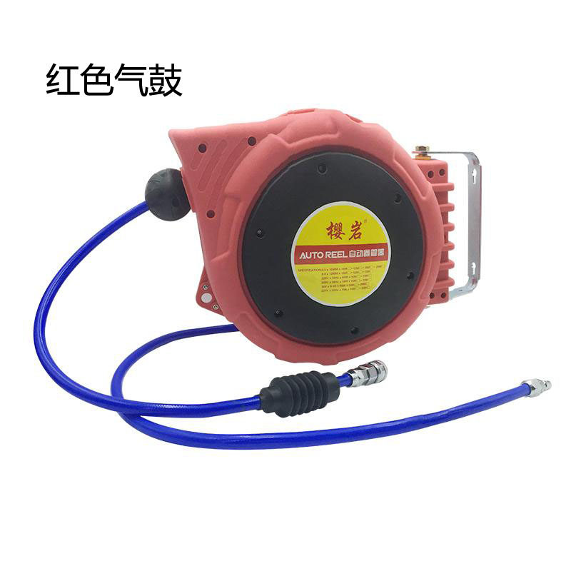 气鼓卷管器绕管器卷管器自动伸缩卷管器12米15米回收pu8*5夹纱管