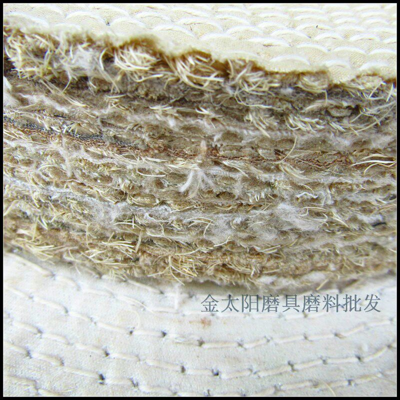 麻轮 抛光麻布轮 剑麻油麻轮不锈钢粗抛光缝线棉布硬200 250*40mm