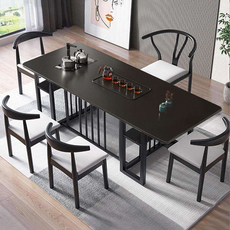 岩板茶桌桌椅组合办公室现代简约家用茶几中式功夫套装泡茶一体