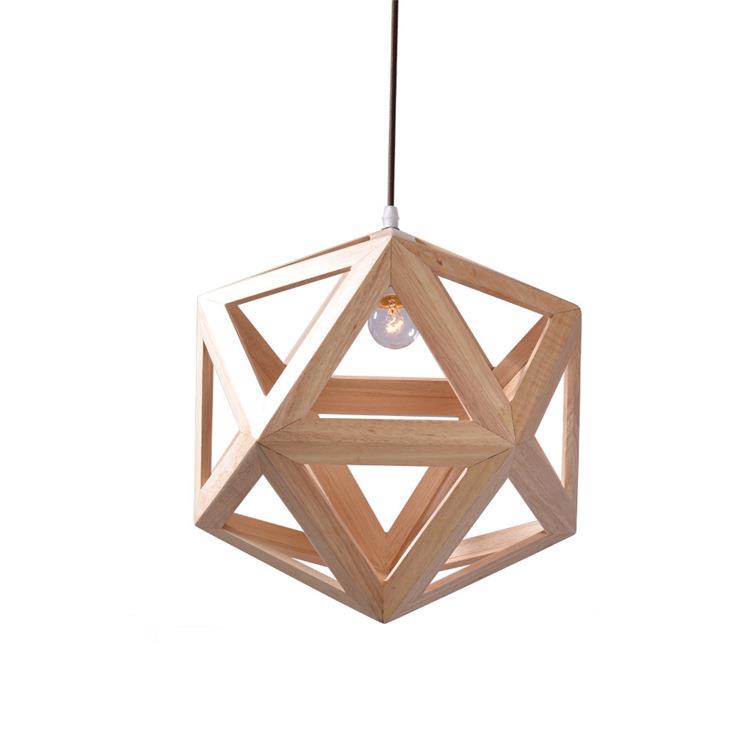北欧现代简约木艺吊灯创意个性餐厅吧台客厅卧室书房茶楼