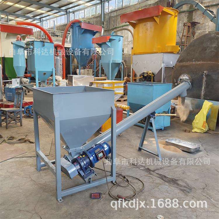 159mm管径2.5米长螺旋输送机 荧光粉倾斜蛟龙上料机