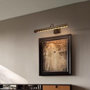 全铜轻奢墙壁照画灯客厅挂画灯设计师复古艺术门头灯长条镜前壁灯