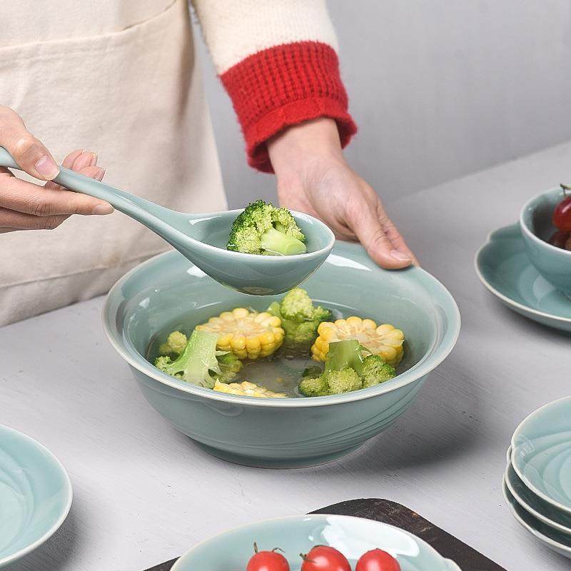碗碟套装简约青瓷陶瓷碗单个餐具创意大汤碗家用米饭碗吃饭碗饭碗,鲜花速递/花卉仿真/绿植园艺,割草机/草坪机,淘宝优惠券,粉丝福利购,淘宝优惠卷