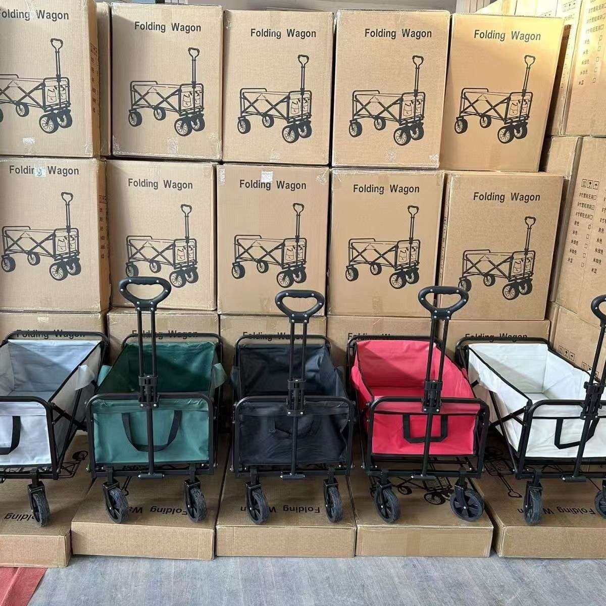 户外5寸露营车可折叠露营手推车野餐车营地拖车摆摊小拉车