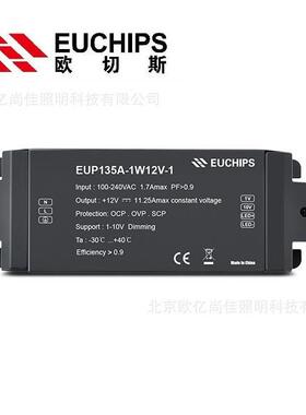 EUCHIPS欧切斯24V灯带0/1-10V调光60W75W150W电源EUP150A-1W24V-1