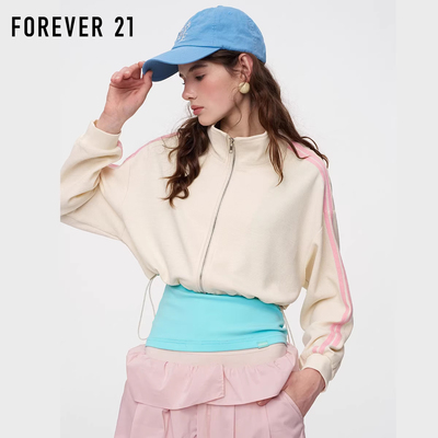 FOREVER21多巴胺撞色外套