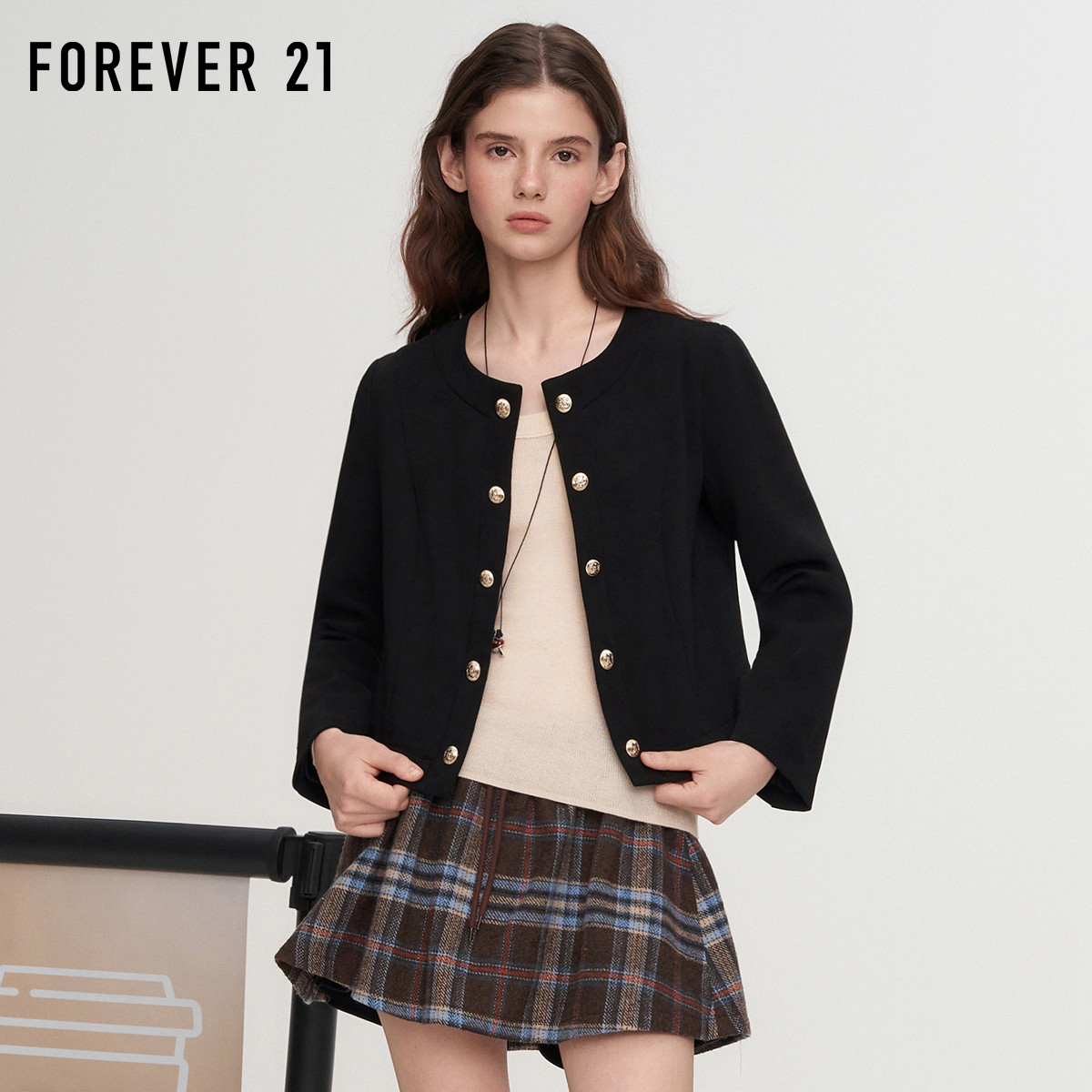 小香风粗花呢文艺外套女