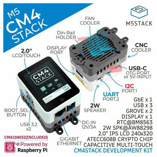M5Stack CM4STACK 树莓派CM4一体化微型主机 CM4104032