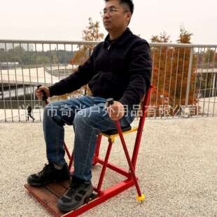 滑雪场双人儿童滑雪板雪橇车成人冰雪骑马式冰车爬犁加厚滑雪车