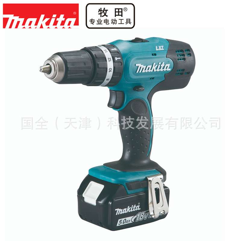 Makita牧田充电工具DHP453充电式冲击起子电钻18V锂电1/2夹头42Nm