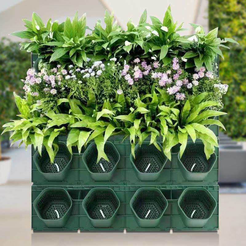 种植盒园艺塑料花盆植物墙立体壁蜂巢挂式绿化墙10厘口立体绿化