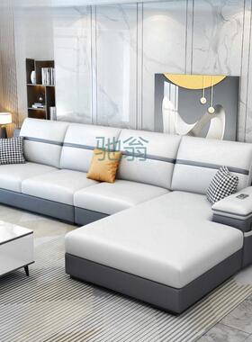 FN6新款北欧布艺沙发客厅小户型简约现代免洗科技猫抓皮整装沙发