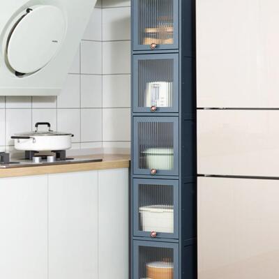 夹缝收纳柜子厨房冰箱缝隙柜式卫生间落地置物架客厅卧室储物柜