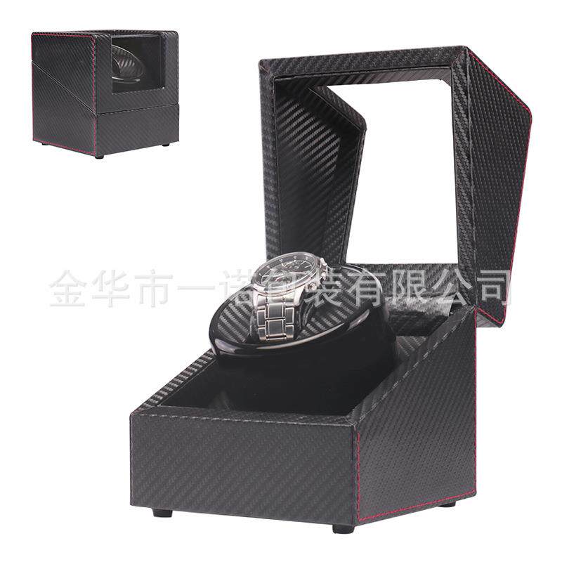 现货碳纤纹迷你单头马达盒自动上链要表器晃表自动旋转