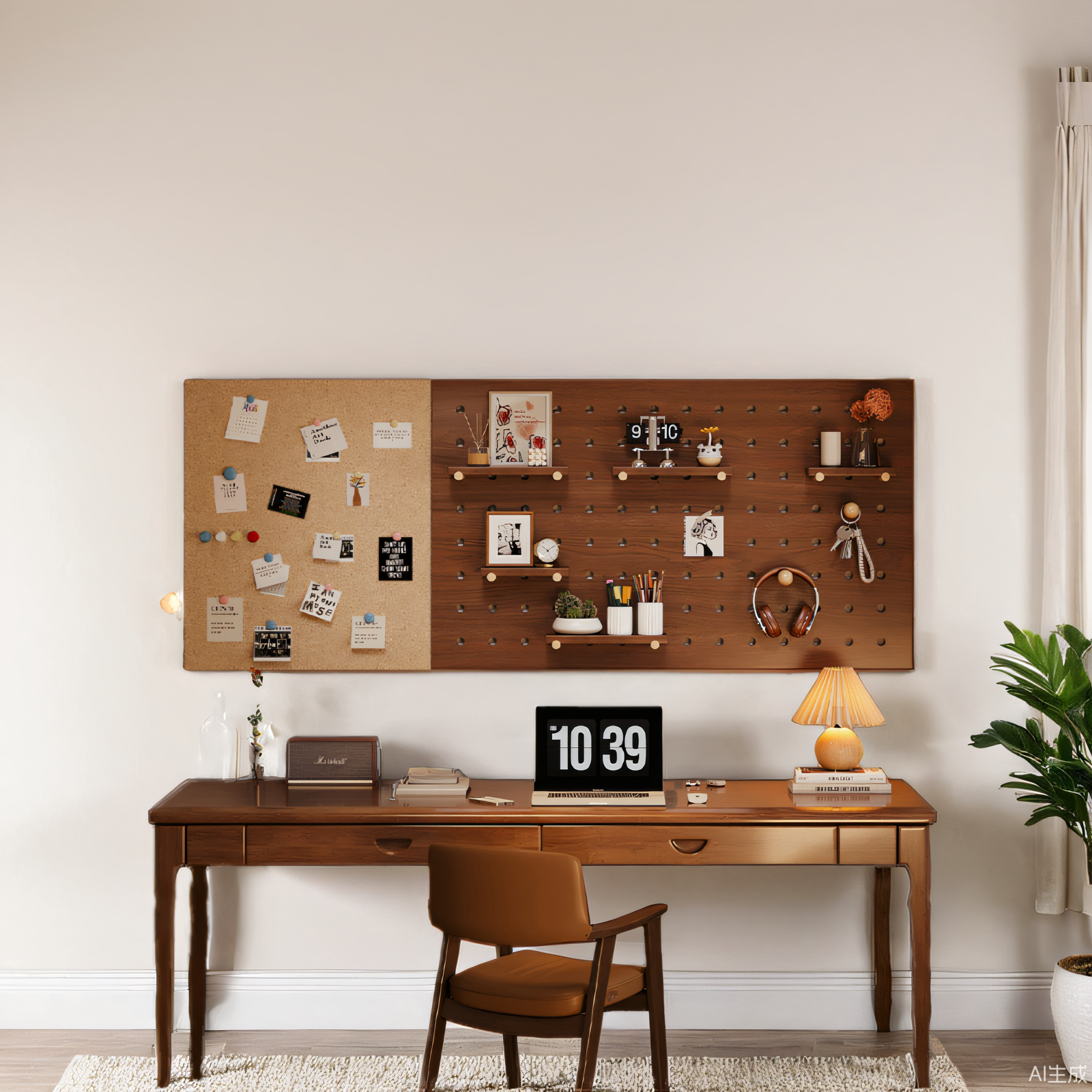 实木ENF级洞洞板置物架