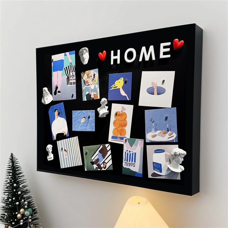 电表箱装饰画竖版磁吸黑板ins风遮丑饭厅现代简约蓝色玄关柜挂画,家居饰品,现代装饰画,淘宝优惠券,粉丝福利购,淘宝优惠卷