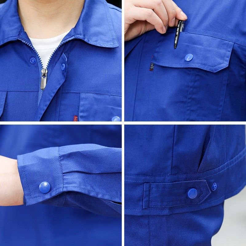 夏季工作服男劳保服吸汗透气工厂车间服电焊阻燃服施工服定制