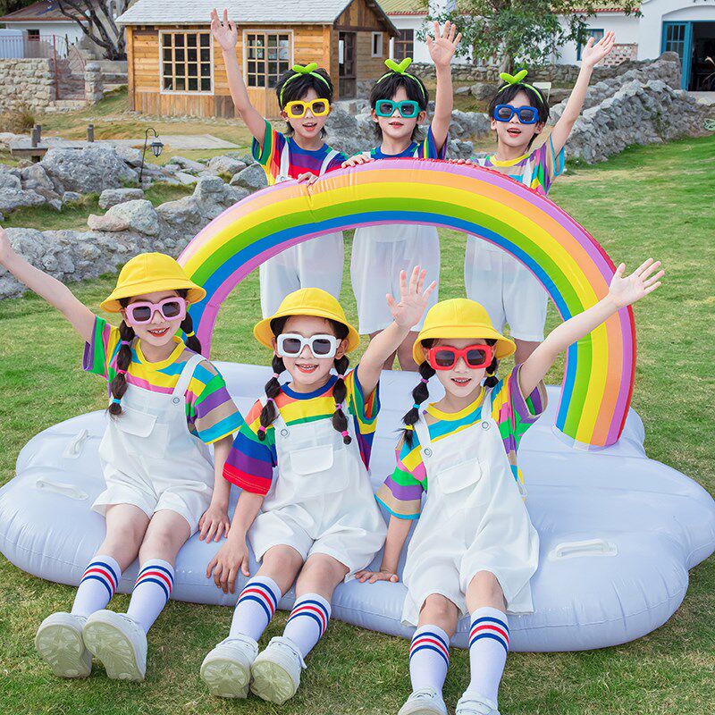 幼儿园园服夏季儿童校服套装小学生夏装男女班服英伦学院风毕业照