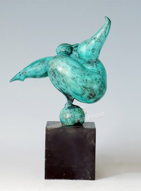 铜雕抽象人物LE058059简约现代工艺品酒店办公室家居桌面摆件