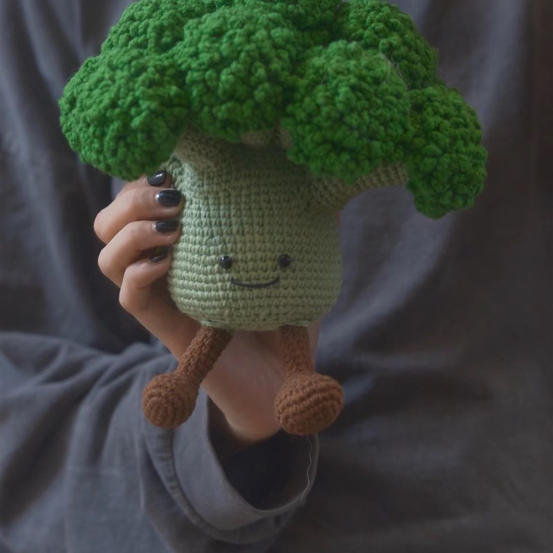 【成品】手工编织礼物毛线玩偶可爱小花菜蔬菜公仔摆件