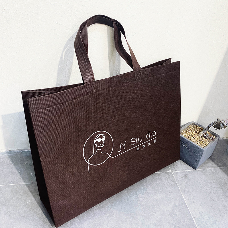 不织布布袋子定做印logo服装店手提E袋环保定制覆膜购物袋子订做