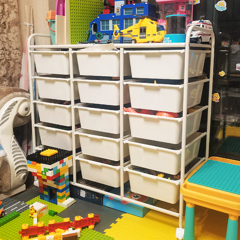 儿童玩具收纳架移动置p物整理架子大容量宝宝玩具柜抽屉式家用幼