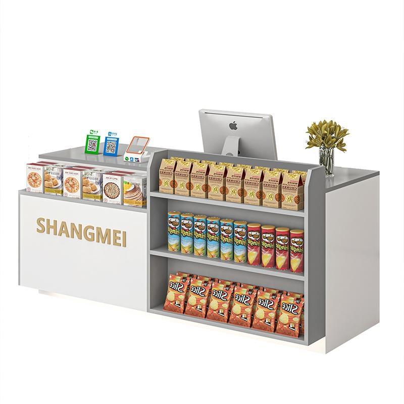 吧台收银台店铺小型柜台桌超市便利店货架展示架奶茶店前台接待台