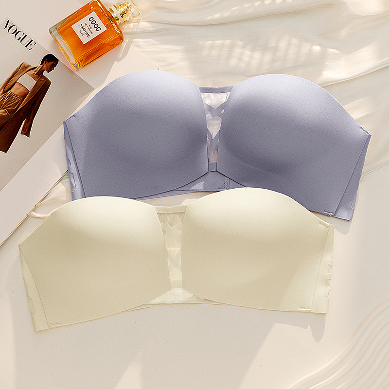 无肩带内衣女小胸聚拢无痕防滑抹胸无钢圈美背收副乳防下垂文胸罩,女士内衣/男士内衣/家居服,文胸,淘宝优惠券,粉丝福利购,淘宝优惠卷
