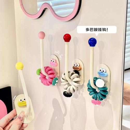 卡通可爱免打孔壁挂首饰收纳架